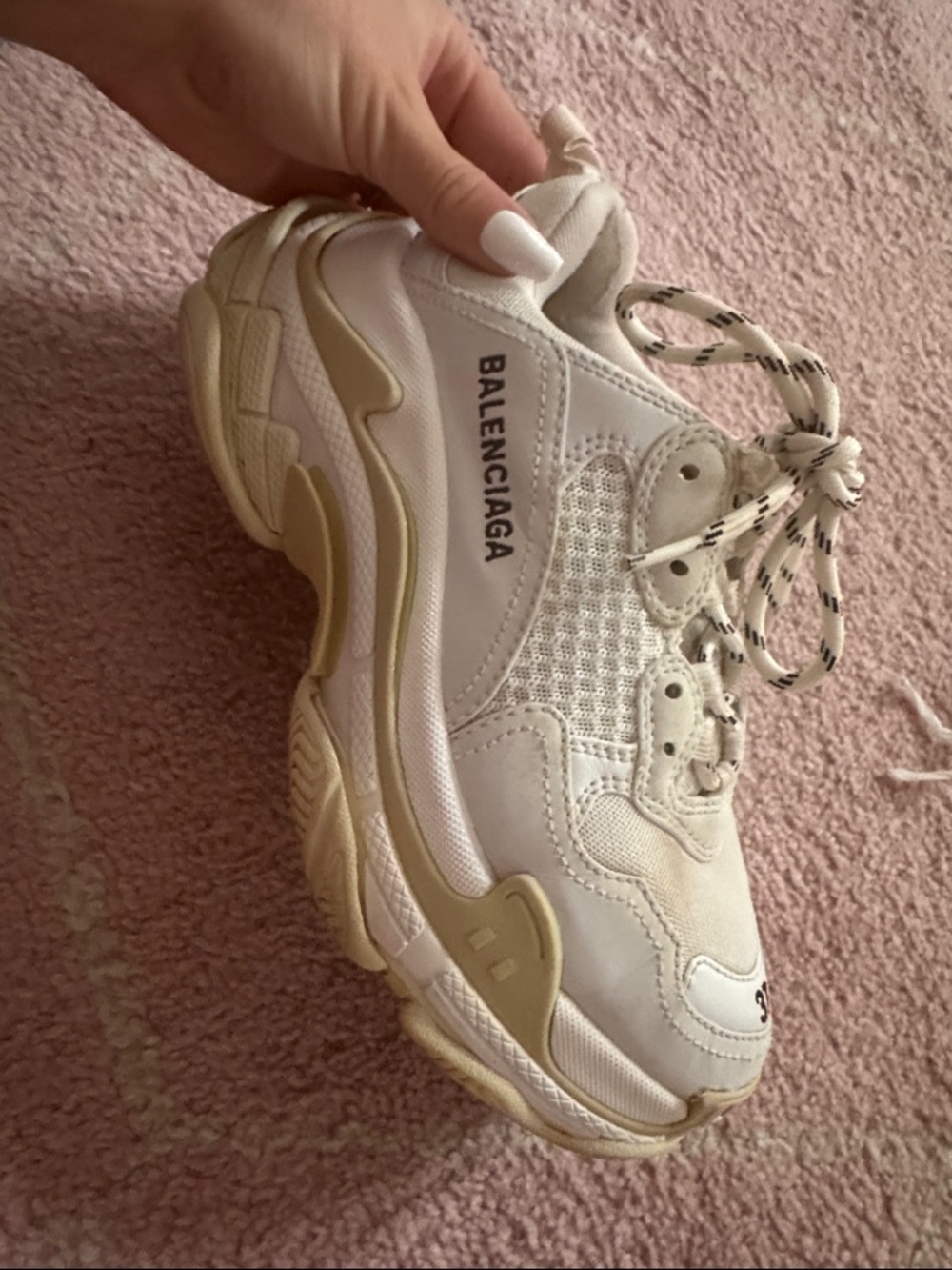 Balenciaga Chunky Trainer in Cream and White